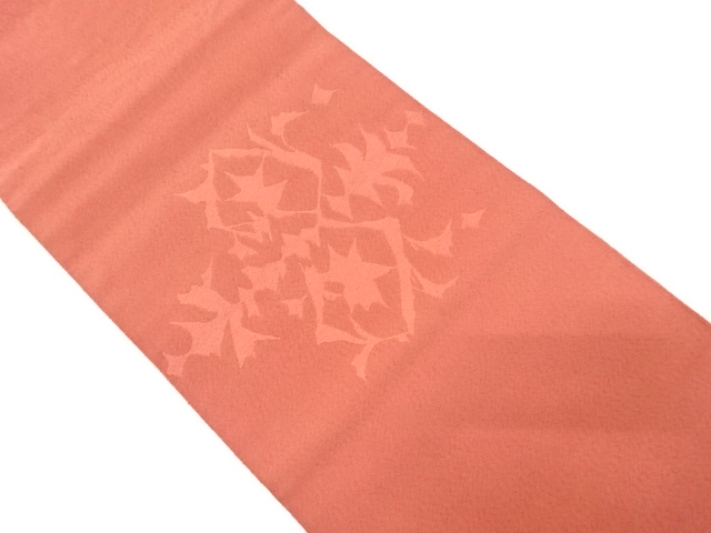 JAPANESE KIMONO / ANTIQUE NAGOYA OBI / SILK / WOVEN ABSTRACT FLOWER