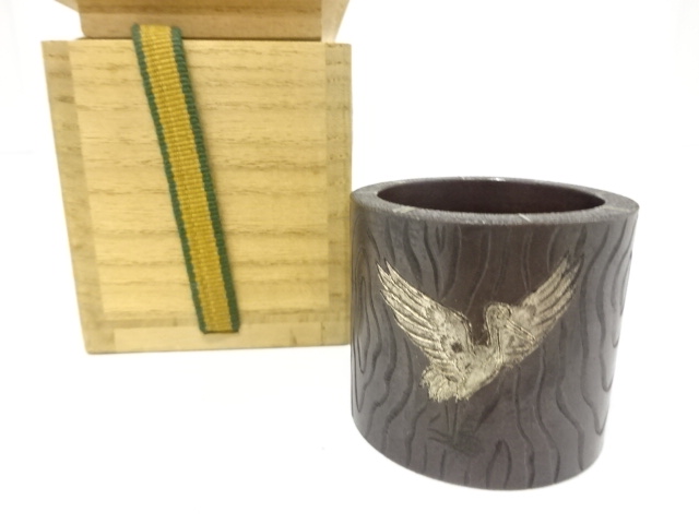 金銀象嵌　銅器　蓋置