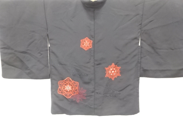 JAPANESE HAORI / EMBROIDERY / ABSTRACT FLOWER