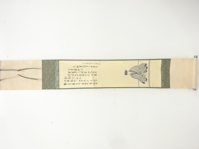 JAPANESE HANGING SCROLL / HAND PAINTED / RIKYU / ARTIST WORK 