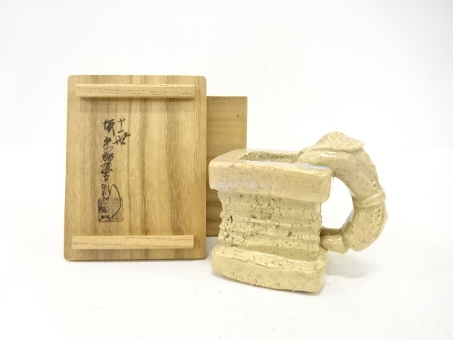 萩焼　坂高麗左衛門造　一閑人　蓋置