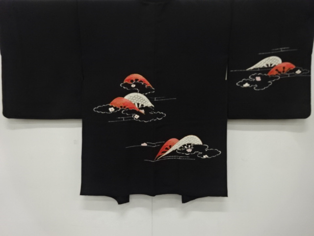 JAPANESE HAORI / EMBROIDERY / FLOWER & CLOUD
