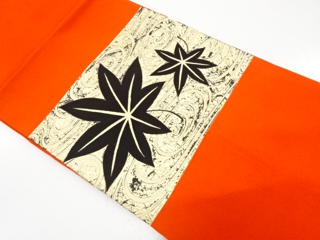 JAPANESE KIMONO / ANTIQUE NAGOYA OBI / SILK / CHIRIMEN / TATSUTAGAWA