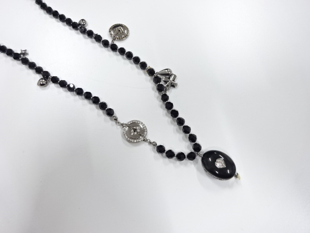 SALE!! JAPANESE KIMONO / ANTIQUE SWAROVSKI NECKLACE