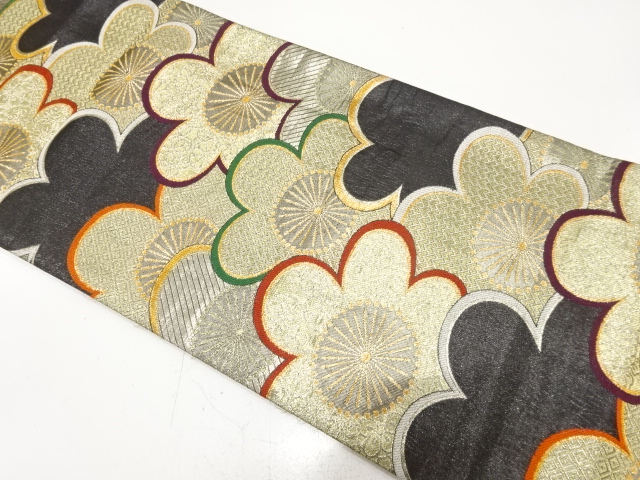JAPANESE FUKURO OBI FOR FURISODE / WOVEN UME