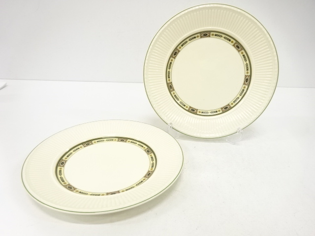 WEDGWOOD　ウェッジウッド　クイーンズウェア　プレートペア(20.5センチ)　洋食器