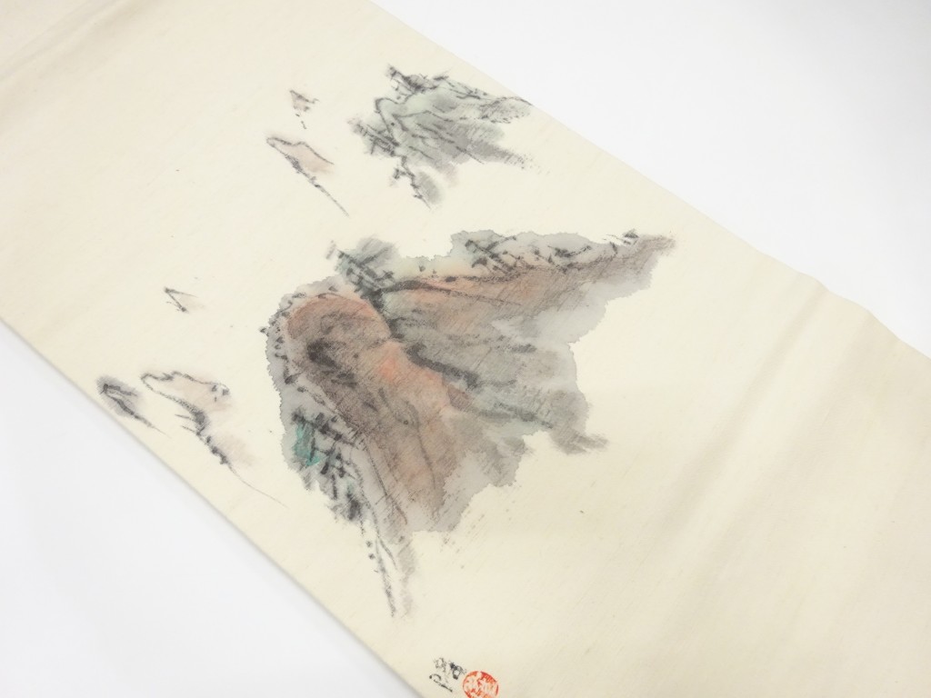 JAPANESE NAGOYA OBI / TSUMUGI / MOUNTAINS / ARTIST WORK
