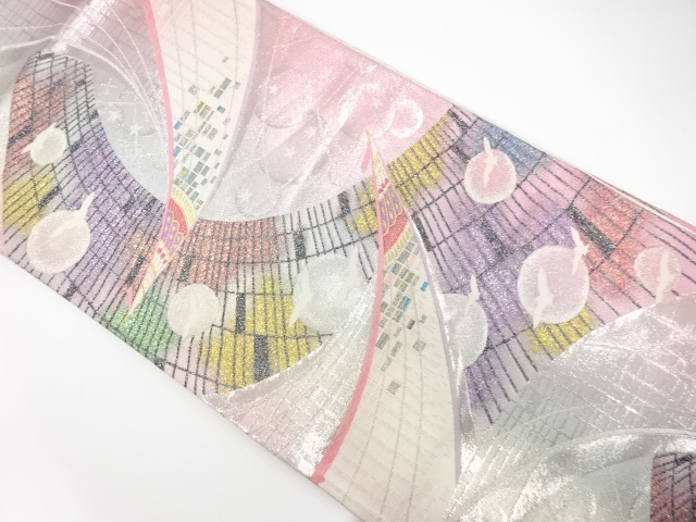 JAPANESE FUKURO OBI FOR FURISODE / WOVEN DOTS