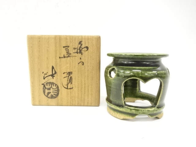 山口茂造　織部　夜学蓋置