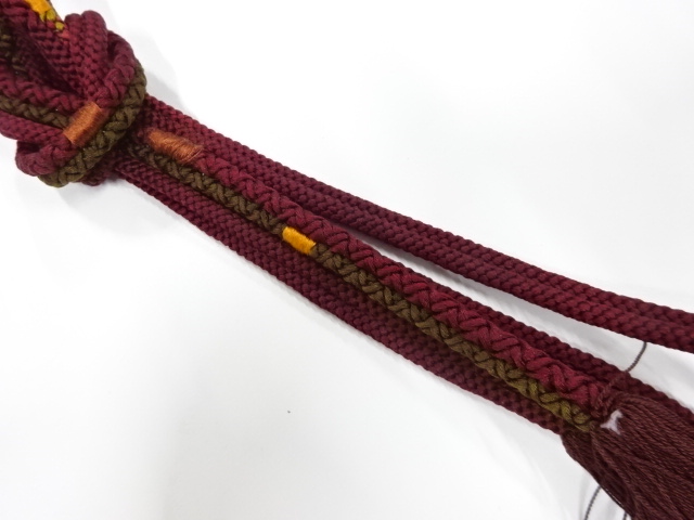 正絹　撚り房　手組帯締め