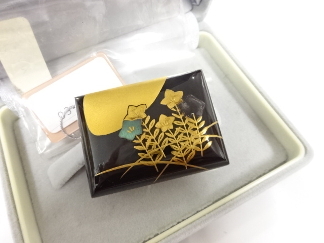 アンティーク　本鼈甲　漆塗り蒔絵　帯留め