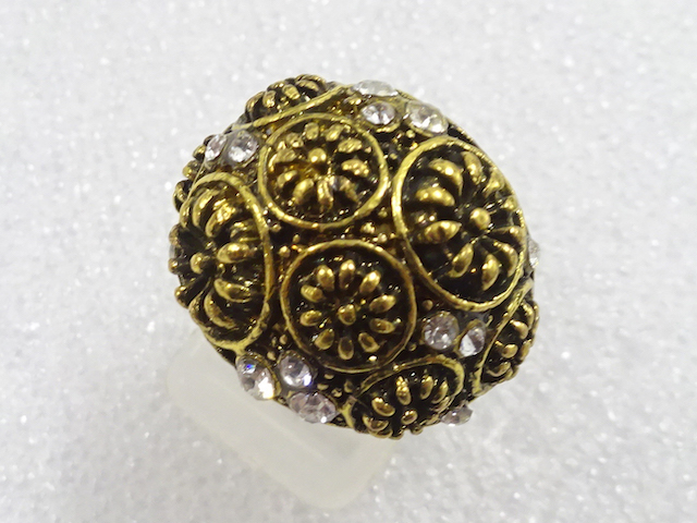 JAPANESE KIMONO / ANTIQUE CRYSTAL RING (SIZE 15)
