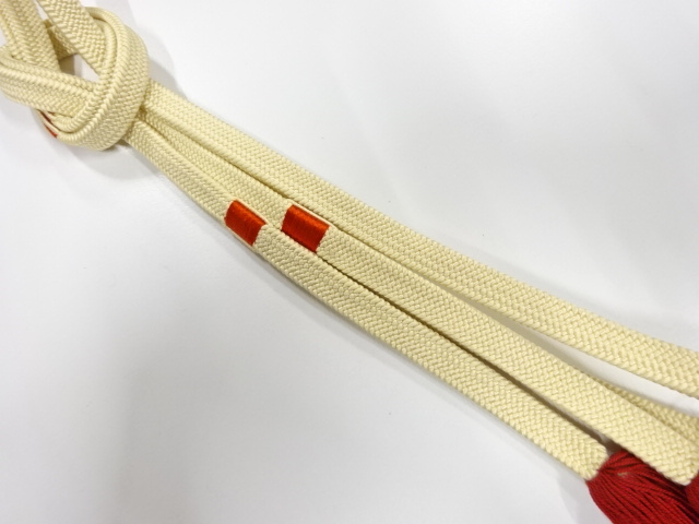 正絹　撚り房　手組み帯締め