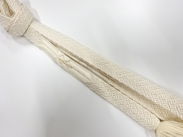 正絹　撚り房　手組み帯締め