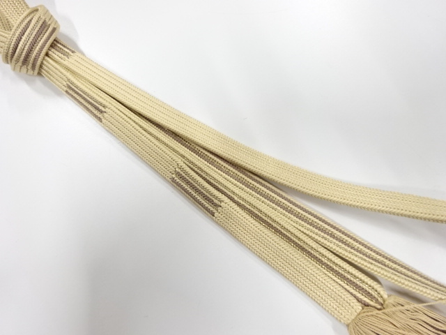 正絹　撚り房　手組み帯締め