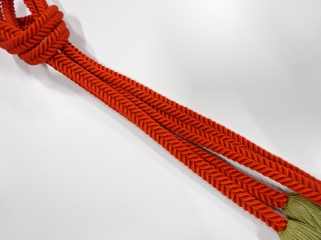 正絹　撚り房　手組み帯締め