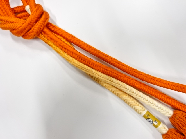 未使用品　正絹　撚り房　手組み帯締め