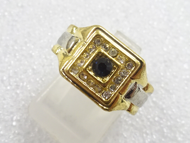JAPANESE KIMONO / ANTIQUE COLORED STONE RING (SIZE 12)