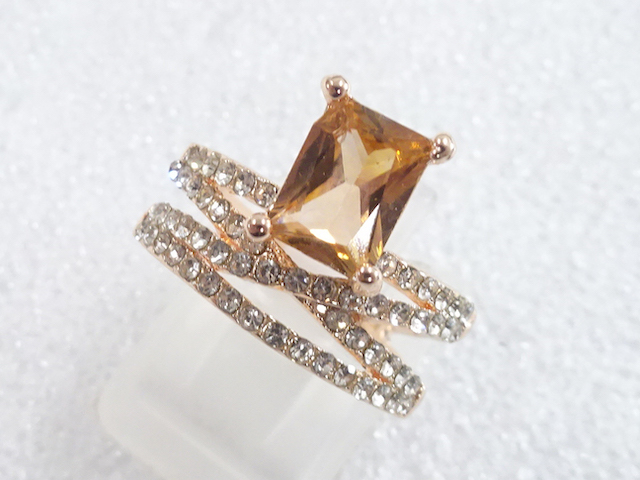 JAPANESE KIMONO / ANTIQUE COLORED STONE RING (SIZE 12.5)