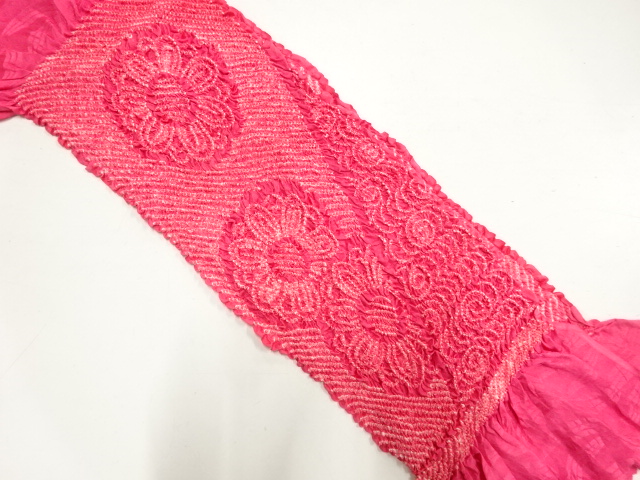 正絹　絞り　帯揚げ