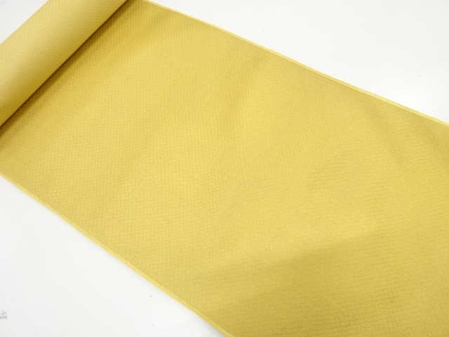 JAPANESE KIMONO / ANTIQUE BOLT FOR OBI / SILK / WOVEN DIAGONAL GRID