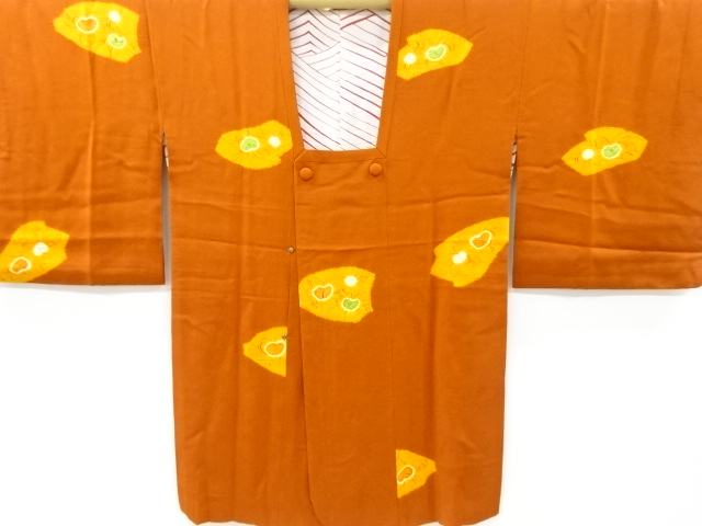 JAPANESE KIMONO / VINTAGE MICHIYUKI COAT / SHIBORI / FLORAL PLANTS