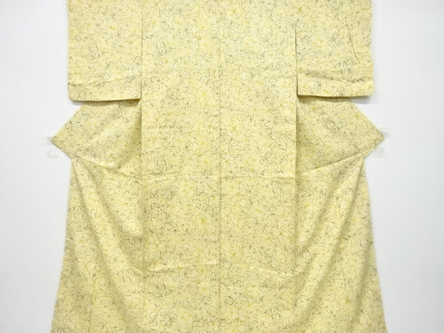 JAPANESE KIMONO / VINTAGE KOMON KIMONO / FLOWER