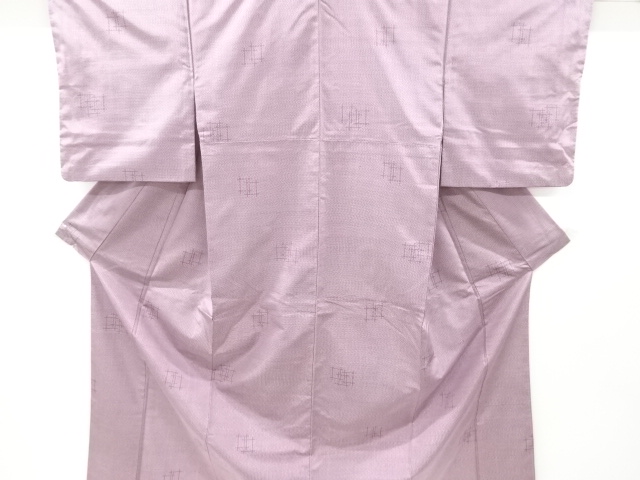 JAPANESE KIMONO / VINTAGE KIMONO / TOKAMACHI TSUMUGI / WOVEN GEOMETRIC
