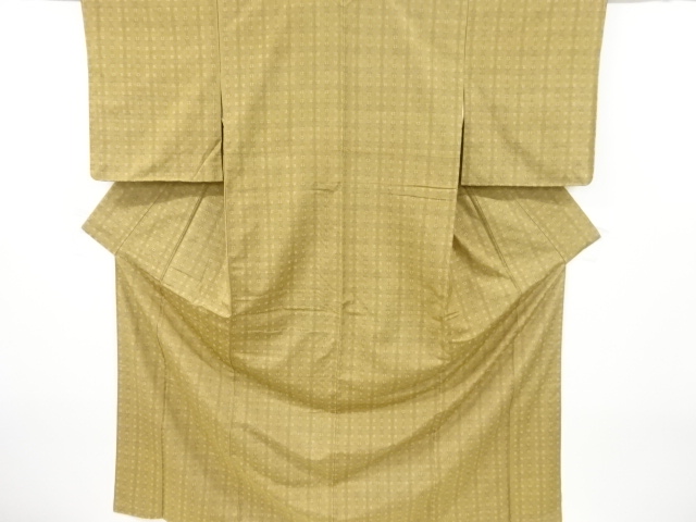 JAPANESE KIMONO / UNUSED / HAND WOVEN TSUMUGI / SILK / RYUKYU HANA-ORI