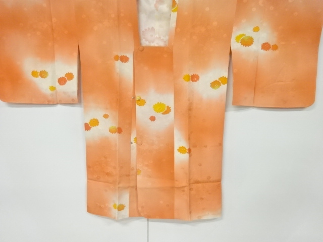 菊模様　暈し　ロング道行コート