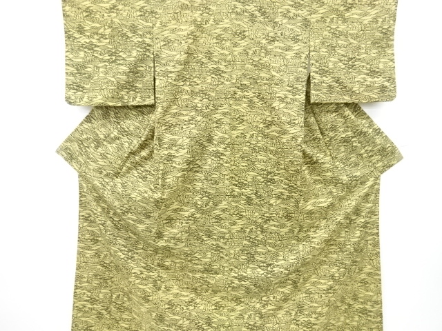 JAPANESE KIMONO / ANTIQUE KIMONO / SILK / OSHIMA TSUMUGI / HOUSE