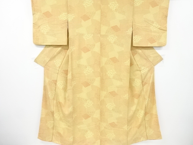 石畳に花古典柄江戸小紋着物