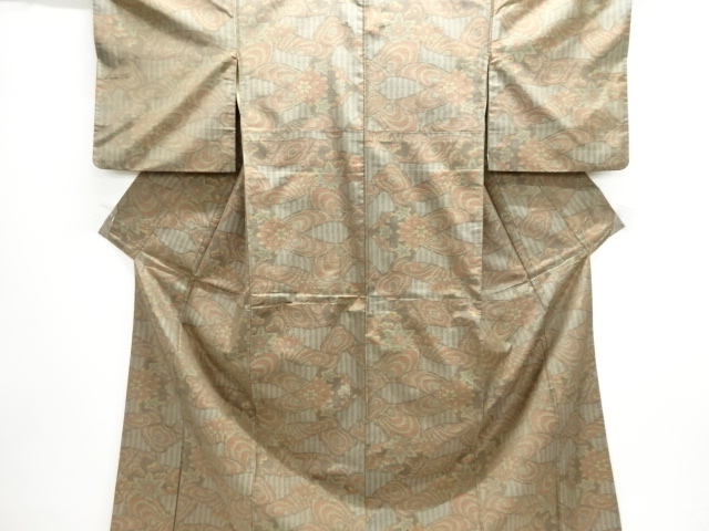 JAPANESE KIMONO / OSHIMA TSUMUGI / WOVEN ABSTRACT