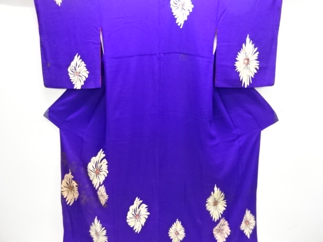 JAPANESE KIMONO / ANTIQUE KIMONO / SILK / KINSHA / FLOWER