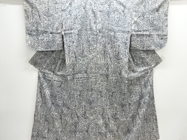 JAPANESE KIMONO / ANTIQUE KIMONO / SILK / KINSHA / FLORAL SARASA