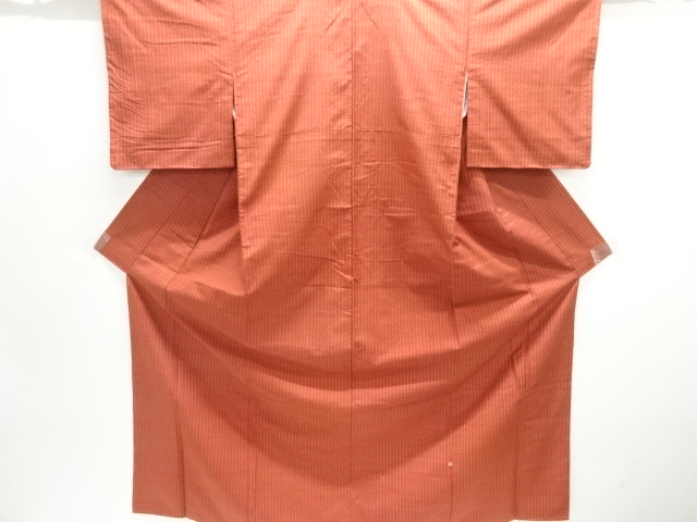 JAPANESE KIMONO / UNUSED / SILK / HAND WOVEN TSUMUGI / STRIPE