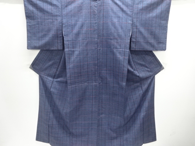 JAPANESE KIMONO / TSUMUGI / WOVEN GRID