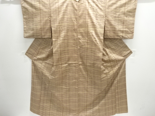 JAPANESE KIMONO / TSUMUGI / WOVEN GRID 