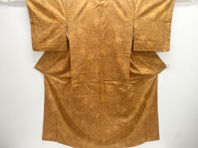 JAPANESE KIMONO / TSUMUGI / WOVEN GRAPE LEAVE