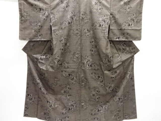 JAPANESE KIMONO / DORO OSHIMA TSUMUGI (5 maruki) / PEOPLE IN THE PAST 