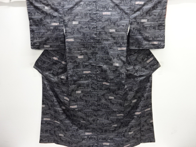 JAPANESE KIMONO / TSUMUGI / WOVEN HOUSE SCENERY 