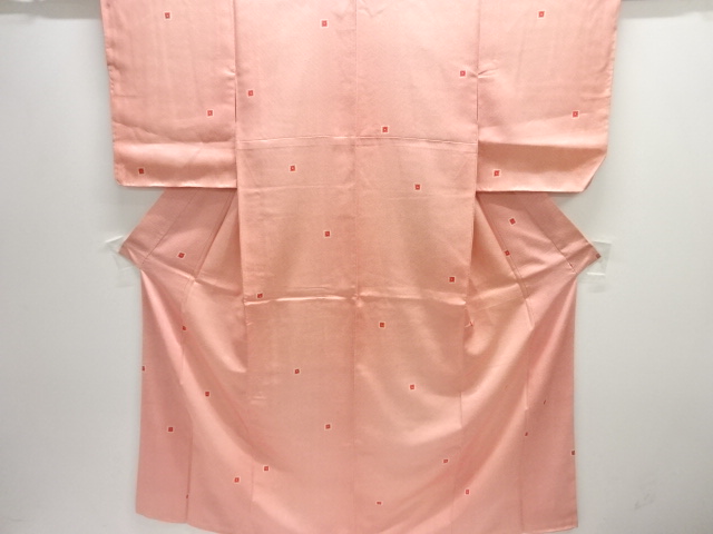 未使用品　枡模様小紋着物