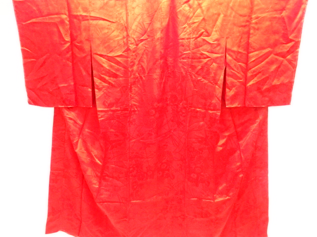 JAPANESE KIMONO / ANTIQUE JUBAN / SILK / WOVEN PHOENIX & FLOWER