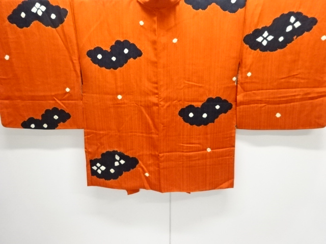 JAPANESE KIMONO / ANTIQUE HAORI / SILK / SHIBORI / CLOUD