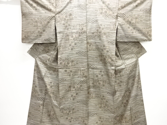JAPANESE KIMONO / TOKAMACHI TSUMUGI / WOVEN FLOWER