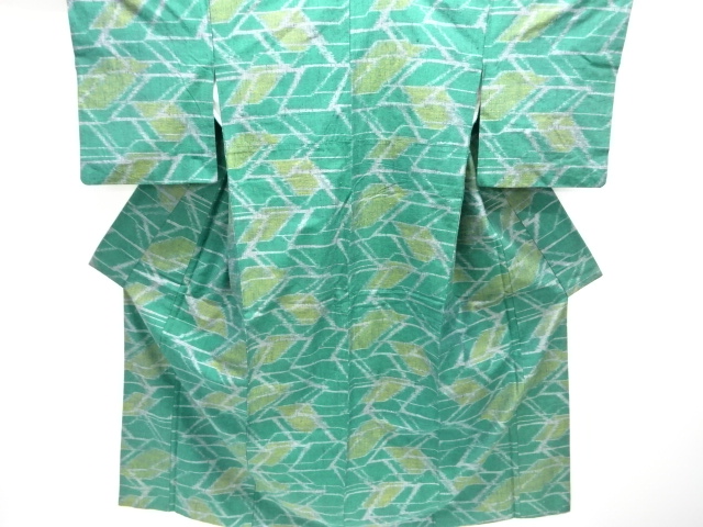 JAPANESE KIMONO / MAWATA TSUMUGI / WOVEN GEOMETRIC
