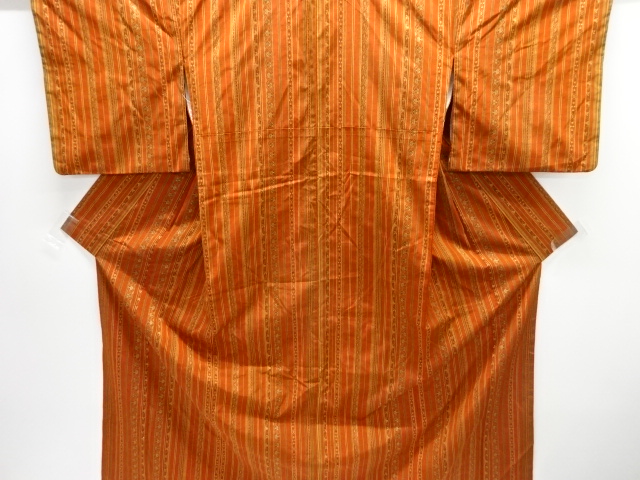 JAPANESE KIMONO / TSUMUGI / WOVEN FLOWER