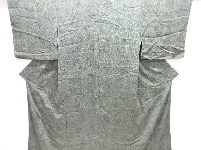 JAPANESE KIMONO / ANTIQUE KIMONO / SILK / TAISHO ROMAN STYLE / KINSHA / DIAGONAL GRID