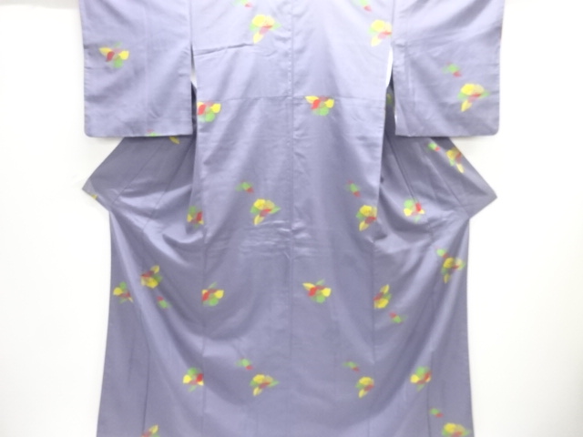 JAPANESE KIMONO / TSUMUGI / WOVEN FLOWER