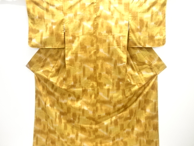 JAPANESE KIMONO / UNUSED / SILK / HAND WOVEN TSUMUGI / BOKASHI PATERN